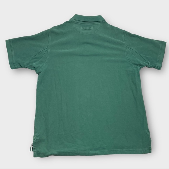 Duluth Trading Polo Shirt Mens Medium Short Sleeve Green Long Tail Cotton Heavy - Picture 2 of 9